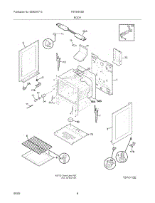 07 - Body parts for Frigidaire Range FGF348KSB from AppliancePartsPros.com