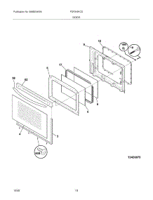 11 - Door parts for Frigidaire Range FGF348KCD from AppliancePartsPros.com