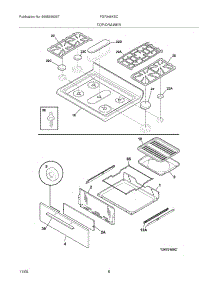 09 - Top / Drawer parts for Frigidaire Range FGF348KSC from AppliancePartsPros.com