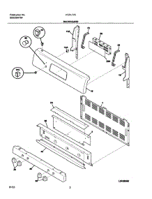 03 - Backguard parts for Frigidaire Range FGFL77ASE from AppliancePartsPros.com