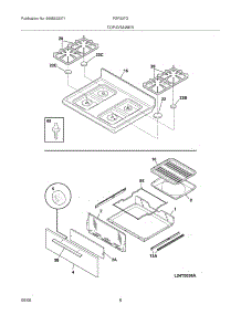 09 - Top / Drawer parts for Frigidaire Range FGF337GBC from AppliancePartsPros.com