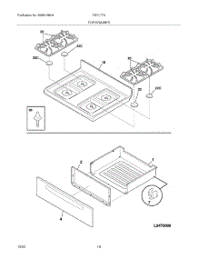 09 - Top / Drawer parts for Frigidaire Range FGFL77ASJ from AppliancePartsPros.com