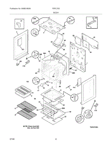 07 - Body parts for Frigidaire Range FGFL79GQB from AppliancePartsPros.com