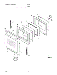 11 - Door parts for Frigidaire Range FGFL79GQB from AppliancePartsPros.com