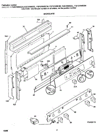 03 - Backguard parts for Frigidaire Range FGF379WESM from AppliancePartsPros.com