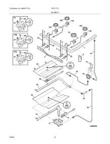 05 - Burner parts for Frigidaire Range FGFL77AQH from AppliancePartsPros.com