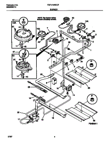 03 - Burner parts for Frigidaire Range FGF378WCCF from AppliancePartsPros.com
