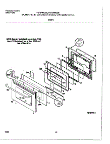 12 - Door parts for Frigidaire Range FGF379WJCB from AppliancePartsPros.com