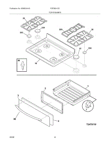 09 - Top / Drawer parts for Frigidaire Range FGF382HCD from AppliancePartsPros.com