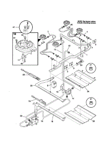 Burner parts for Frigidaire Range FGFB64CJSB from AppliancePartsPros.com