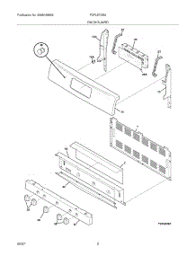 03 - Backguard parts for Frigidaire Range FGFL87GSA from AppliancePartsPros.com