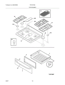 09 - Top / Drawer parts for Frigidaire Range FGFL87GSA from AppliancePartsPros.com
