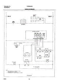 12 - Wiring Schematic parts for Frigidaire Range FGFB55ASD from AppliancePartsPros.com