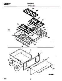 05 - Top / Drawer parts for Frigidaire Range FGF378WCCF from AppliancePartsPros.com