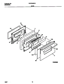 06 - Door parts for Frigidaire Range FGF379WECE from AppliancePartsPros.com