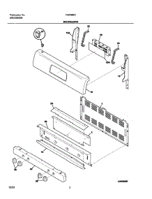 03 - Backguard parts for Frigidaire Range FGFB68CSA from AppliancePartsPros.com