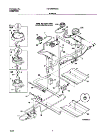 05 - Burner parts for Frigidaire Range FGF379WXBCA from AppliancePartsPros.com