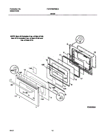 11 - Door parts for Frigidaire Range FGF379WXBCA from AppliancePartsPros.com