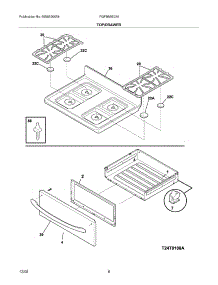 09 - Top / Drawer parts for Frigidaire Range FGFB66ECM from AppliancePartsPros.com