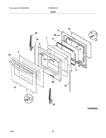 11 - Door parts for Frigidaire Range FGFB66ECM from AppliancePartsPros.com