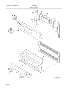 03 - Backguard parts for Frigidaire Range FGFB79GCB from AppliancePartsPros.com