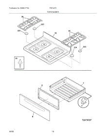 09 - Top / Drawer parts for Frigidaire Range FGFL67DBL from AppliancePartsPros.com