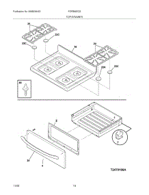 09 - Top / Drawer parts for Frigidaire Range FGFB66ECS from AppliancePartsPros.com