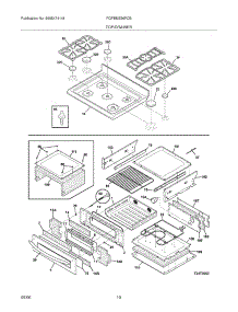 09 - Top / Drawer parts for Frigidaire Range FGFBMZ96FCB from AppliancePartsPros.com