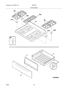 09 - Top / Drawer parts for Frigidaire Range FGFB75DBC from AppliancePartsPros.com