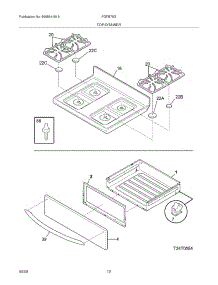 09 - Top / Drawer parts for Frigidaire Range FGFB79GCH from AppliancePartsPros.com
