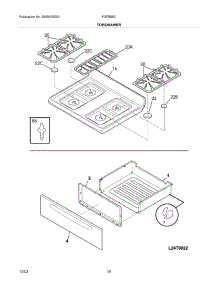 09 - Top / Drawer parts for Frigidaire Range FGFB68CQB from AppliancePartsPros.com