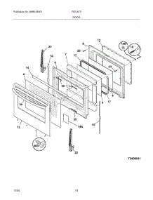 11 - Door parts for Frigidaire Range FGFL67DCB from AppliancePartsPros.com