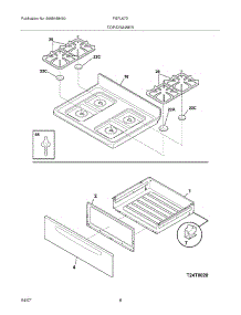 09 - Top / Drawer parts for Frigidaire Range FGFL67DSJ from AppliancePartsPros.com