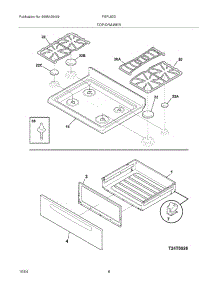 09 - Top / Drawer parts for Frigidaire Range FGFL83DSA from AppliancePartsPros.com