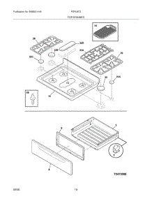 09 - Top / Drawer parts for Frigidaire Range FGFL87GSD from AppliancePartsPros.com