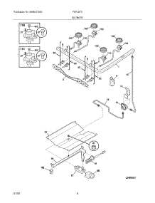 05 - Burner parts for Frigidaire Range FGFL87DQB from AppliancePartsPros.com