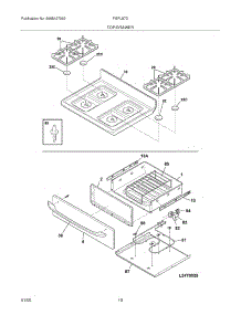 09 - Top / Drawer parts for Frigidaire Range FGFL87DQB from AppliancePartsPros.com