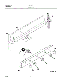 03 - Backguard parts for Frigidaire Range FSF303PJDA from AppliancePartsPros.com