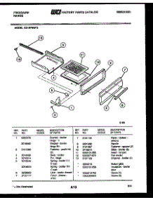 04 - Broiler Drawer Parts parts for Frigidaire Range G31BPNL3 from AppliancePartsPros.com