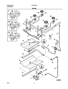 05 - Burner parts for Frigidaire Range FGFL66ASA from AppliancePartsPros.com