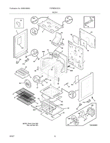 07 - Body parts for Frigidaire Range FGFBZ90GCA from AppliancePartsPros.com