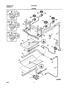 05 - Burner parts for Frigidaire Range FGFL66ASB from AppliancePartsPros.com