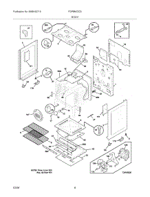 07 - Body parts for Frigidaire Range FGFB86DCG from AppliancePartsPros.com