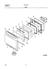 11 - Door parts for Frigidaire Range FGFL66ASB from AppliancePartsPros.com