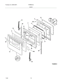 11 - Door parts for Frigidaire Range FGFB86DCA from AppliancePartsPros.com
