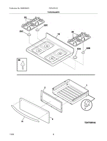 09 - Top / Drawer parts for Frigidaire Range FGFL67HCC from AppliancePartsPros.com
