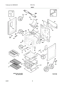 07 - Body parts for Frigidaire Range FGFL79GBF from AppliancePartsPros.com