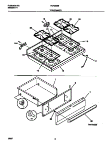 05 - Top-Drawer parts for Frigidaire Range FGF350BBWE from AppliancePartsPros.com