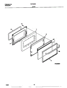 07 - Door parts for Frigidaire Range FGF352SBDC from AppliancePartsPros.com