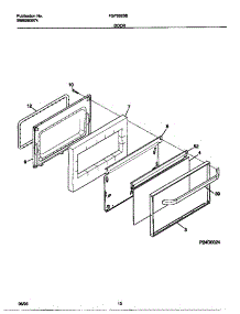 06 - Door parts for Frigidaire Range FGF352SBDE from AppliancePartsPros.com
